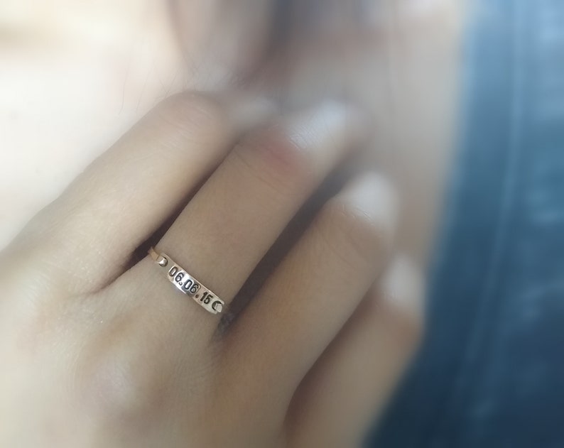 Date Ring Nameplate Date Ring Save the Date Etsy