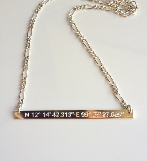 Latitude longitude necklace etsy new arrivals