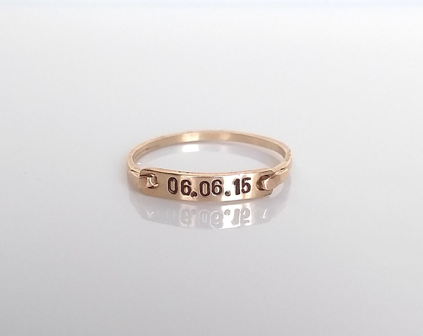 Date Ring Nameplate Date Ring Save the Date Etsy