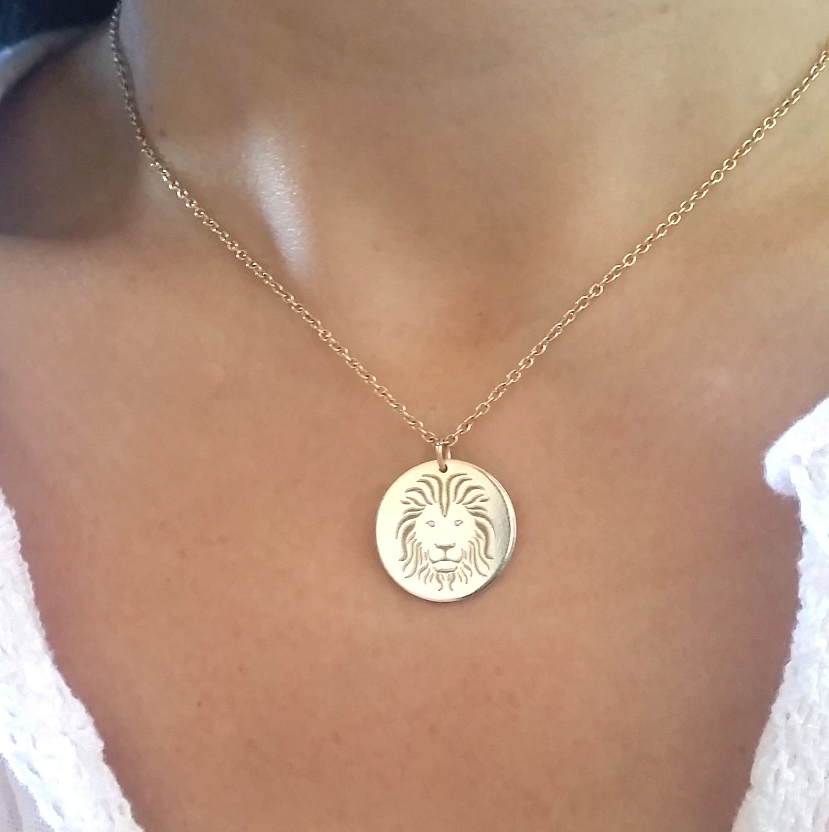 Lion Head Necklace - Gothic Pendant Stainless Steel by The Nevermore main image 0