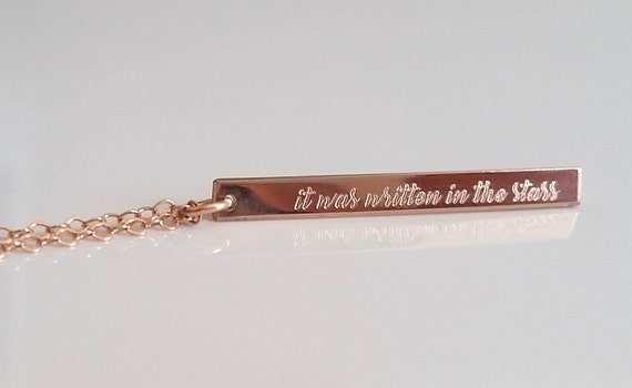 Dainty Message Bar Necklace