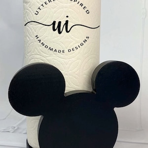 Mouse inspired paper towel holder/SOLID WOOD