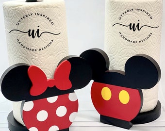 Mouse Inspired Paper Towel Holder/solid WOOD - Etsy