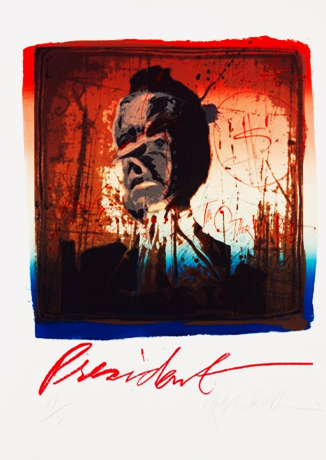 President - Original Ralph Steadman Ltd Edition Silkscreen Print. - Etsy