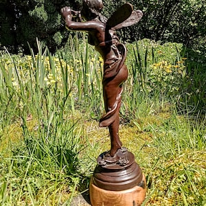 Faerie - Bronze cast with Oak base