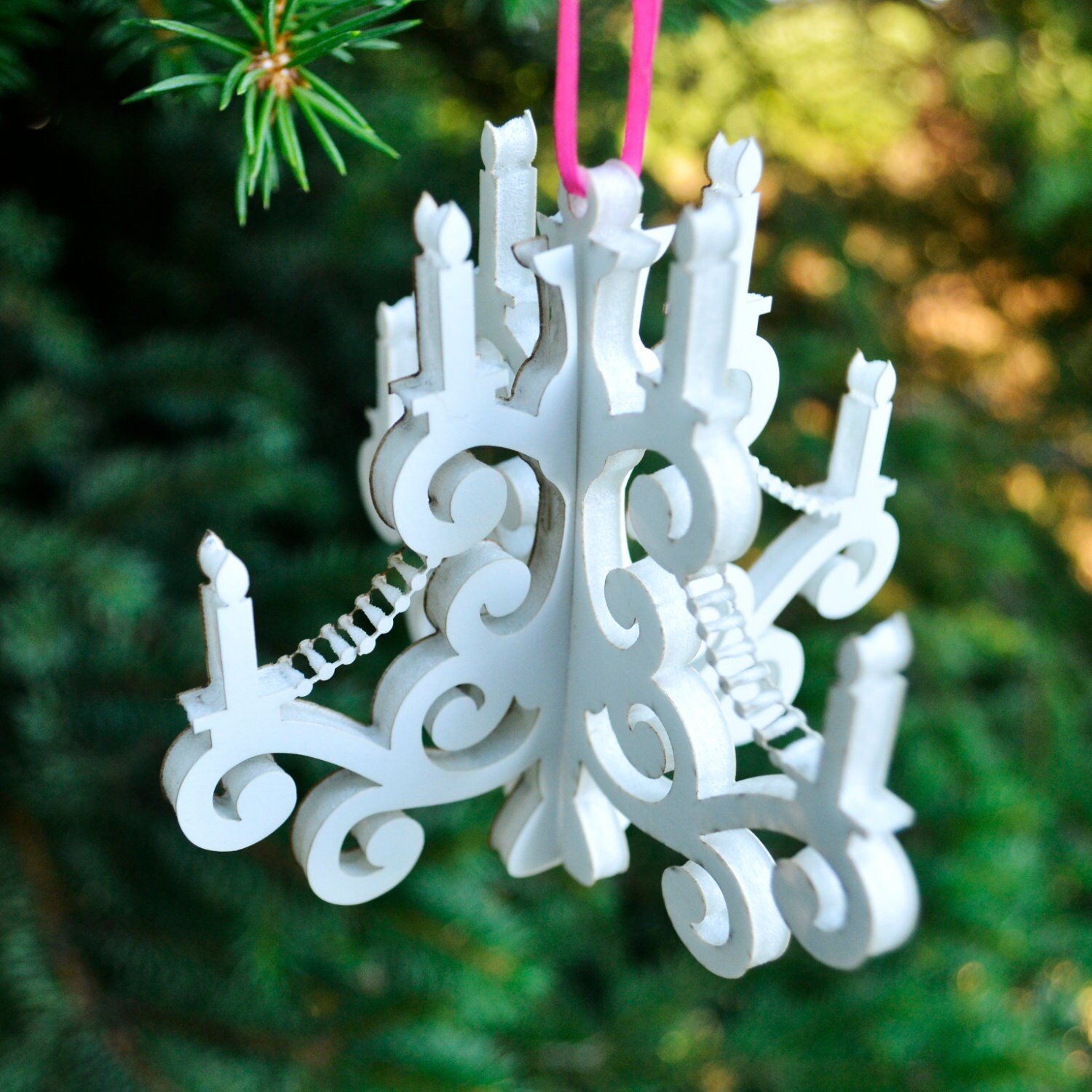 Mini Chandelier Ornament Decor Etsy