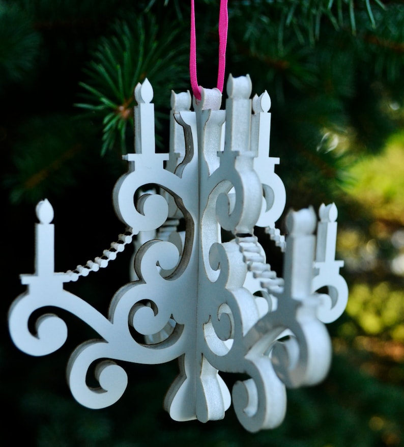 Mini Chandelier Ornament Decor Etsy