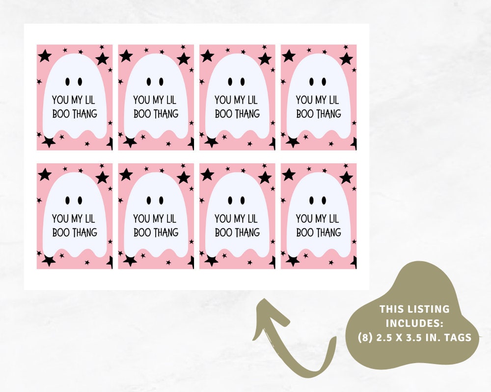 You My Lil Boo Thang Gift Tag, Halloween Gift Tag, Ghost Gift Tag - Etsy