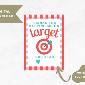 Thanks for Keeping me on Target Gift Tag, Teacher Appreciation Gift Tag, Target Gift Tag, End of School Gift Tag