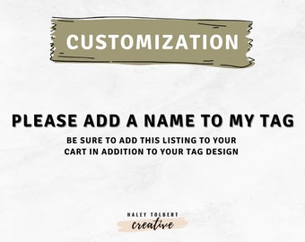 Customize Your Tag