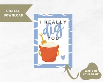 I Really Dig You Gift Tag, Teacher Appreciation Gift Tag, Summer Gift Tag, End of School Gift Tag
