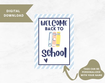 Welcome Back to School Gift Tag, Back to School Gift Tag, Teacher Gift Tag, School Gift, First Day of School