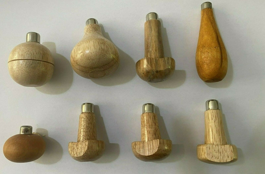 Set of 8 Assorted Wood Graver Handles Engraving Beading Jewelers Tools