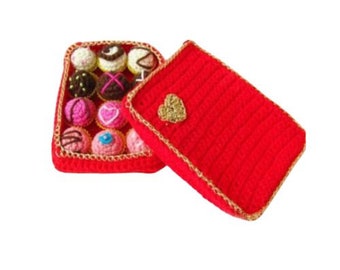 Valentine's Day Box of Chocolates Crochet Pattern PDF Download