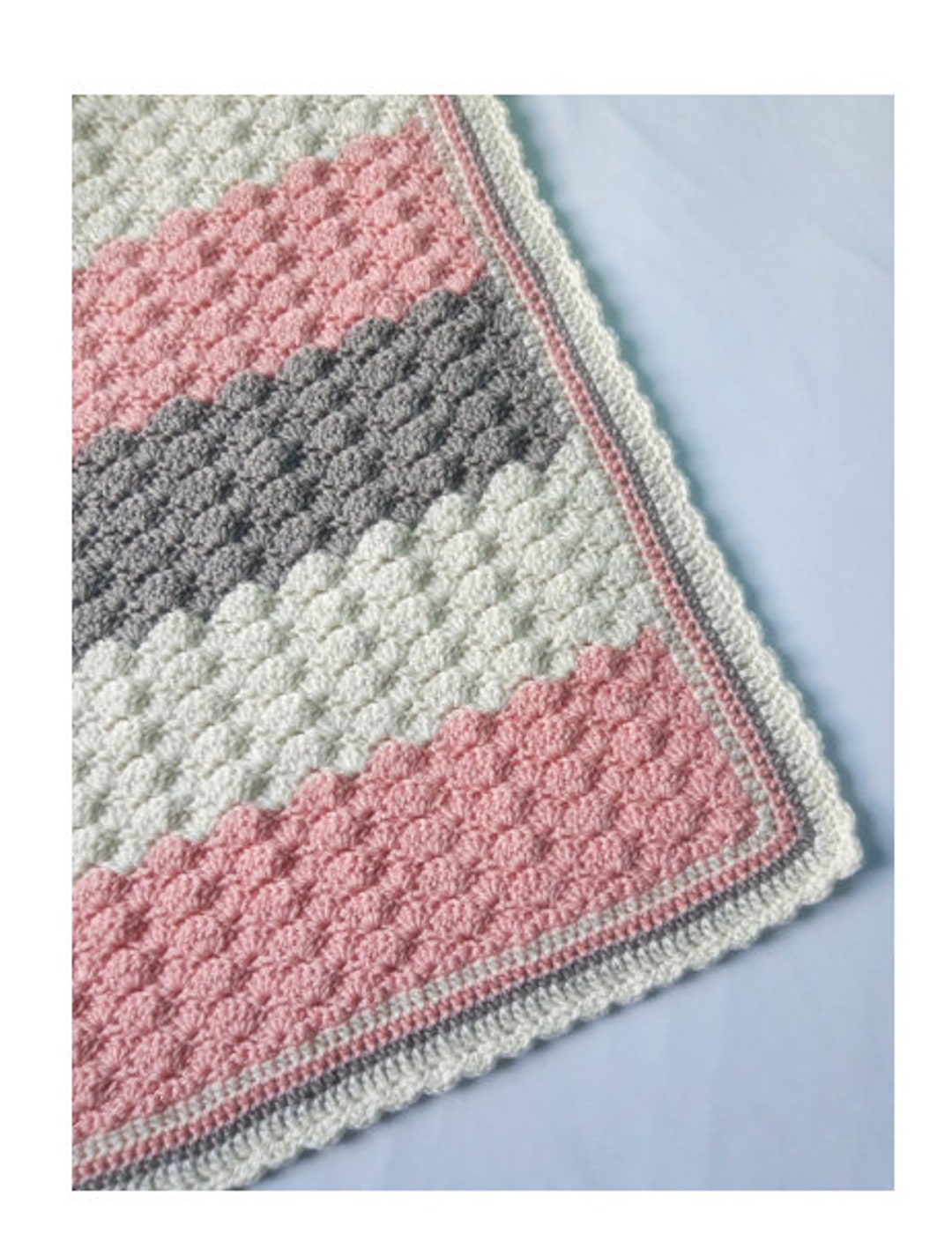 Shell Stitch Wool Fleece Baby Blanket - Saffron