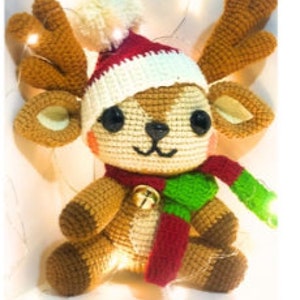 Christmas Reindeer Crochet Pattern Amigurumi PDF Download