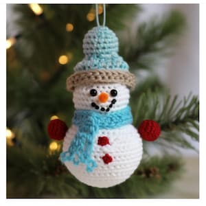 Christmas Snowman Crochet Pattern Amigurumi PDF Download