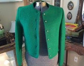 Vintage IRWIN Green Wool Cardigan