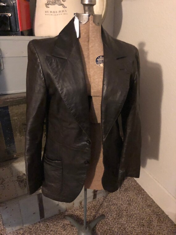 Mens Leather Blazer