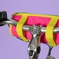 Neon Pink Bicycle Saddle Bag: Waterproof Recycled Shoulder Bag
