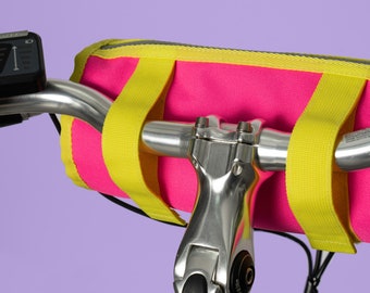 Neon pink Retro bicycle saddle bag / shoulder bag / small bag
