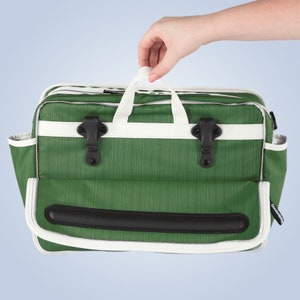 Retro Messenger bicycle bag & Pannier Green image 2