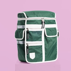 Retro Bicycle pannier shoulder bag Green