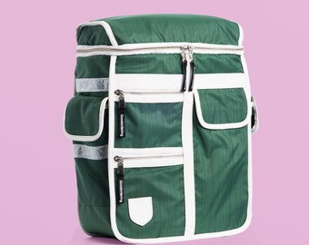 Retro Bicycle pannier shoulder bag Green