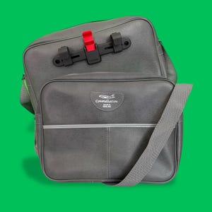 Upcycled vintage travel messenger bag pannier / bicycle bag shoulder bag bike bag Goodordering eco sustainable bag gray