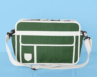 Retro Messenger bicycle bag & Pannier Green