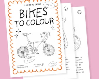 Libro para colorear de bicicletas – 16 páginas imprimibles