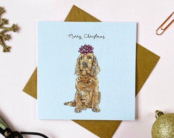 Festive Cocker Spaniel Christmas Card