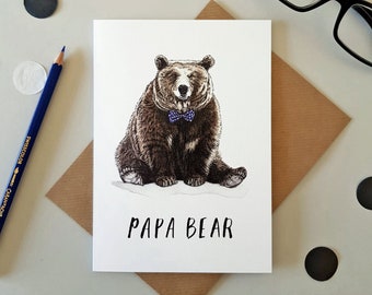 Carte de fête des pères de Papa Bear