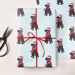Black Labrador Christmas Wrapping Paper | Festive Dog Gift Wrap
