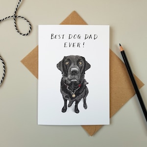 Best Dog-Dad Ever Labrador Father's Day Card image 1