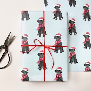 Carta da regalo natalizia per le feste Labrador nero