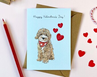 Cockapoo Valentine's Day Card