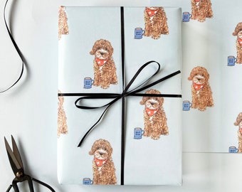 Cockapoo Wrapping Paper | Father’s Day Gift Wrap for Dog Dad