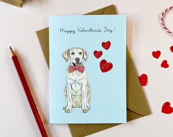 Yellow Labrador Valentine's Day Card