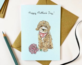 Cockapoo Dog Mother's Day Card