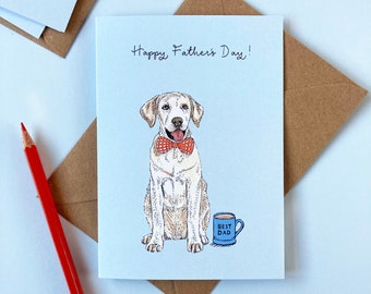 Yellow Labrador Dog Father's Day Card