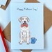 Yellow Labrador Dog Father's Day Card - Etsy
