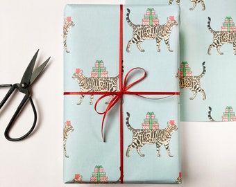 Bengal Cat Christmas Wrapping Paper