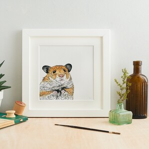 Peeking Hamster Giclée Art Print