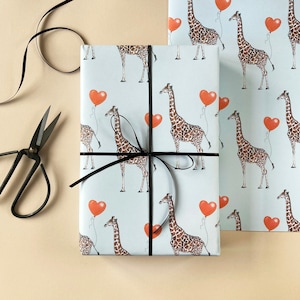 Carta da regalo Giraffe Me Crazy, confezione regalo cuore giraffa, etichette regalo