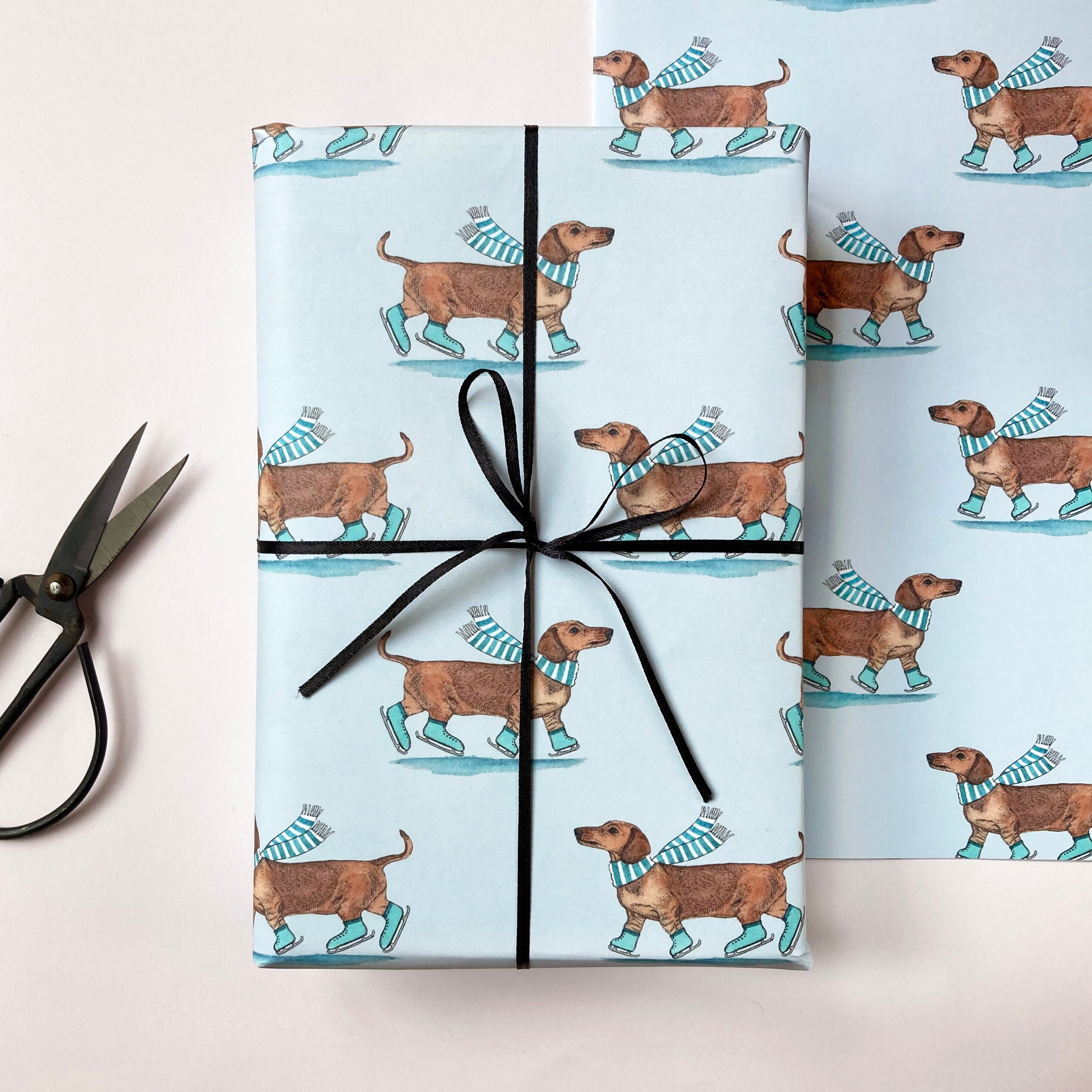 Dachshund Christmas Wrapping Paper 