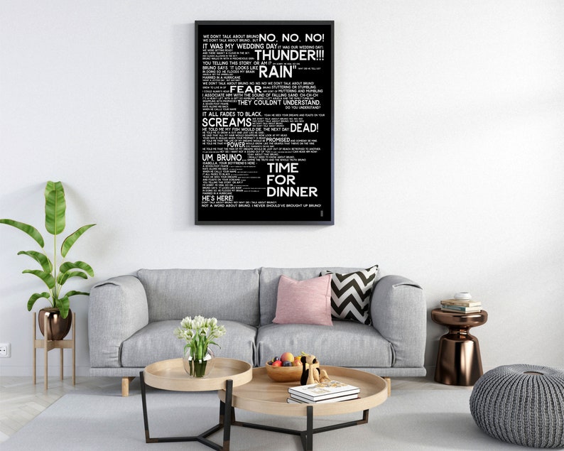 We Dont Talk About Bruno Poster Song Lyrics Wall Art - Etsy