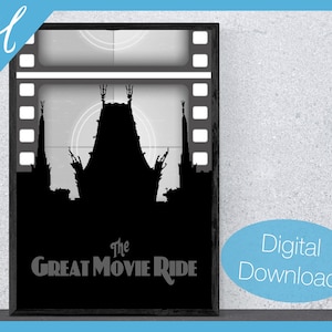 Great Movie Ride Poster | Attraction Poster| DIY Printable Wall Art | Home Decor | Living Room Wall Art | Bedroom Printable Large Wall Art