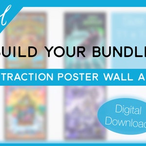 Build Your 4 Pack - Attraction Poster Bundle | Printable Wall Art Poster Pack | Home Decor | Large Printable Wall Art | Living Room