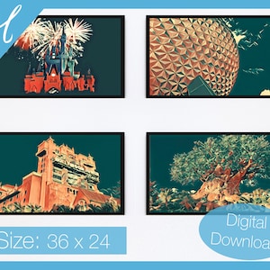 Park Icons Styled Photo Bundel | Attractie Poster Print | DIY Printable Wall Art | Woondecoratie | Woonkamer Art | Afdrukbare grote kunst aan de muur